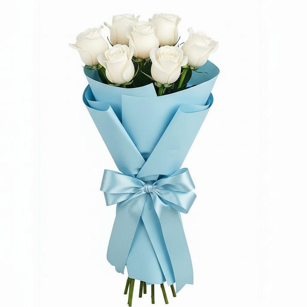 Букет 7 белых роз Проуд в Черге