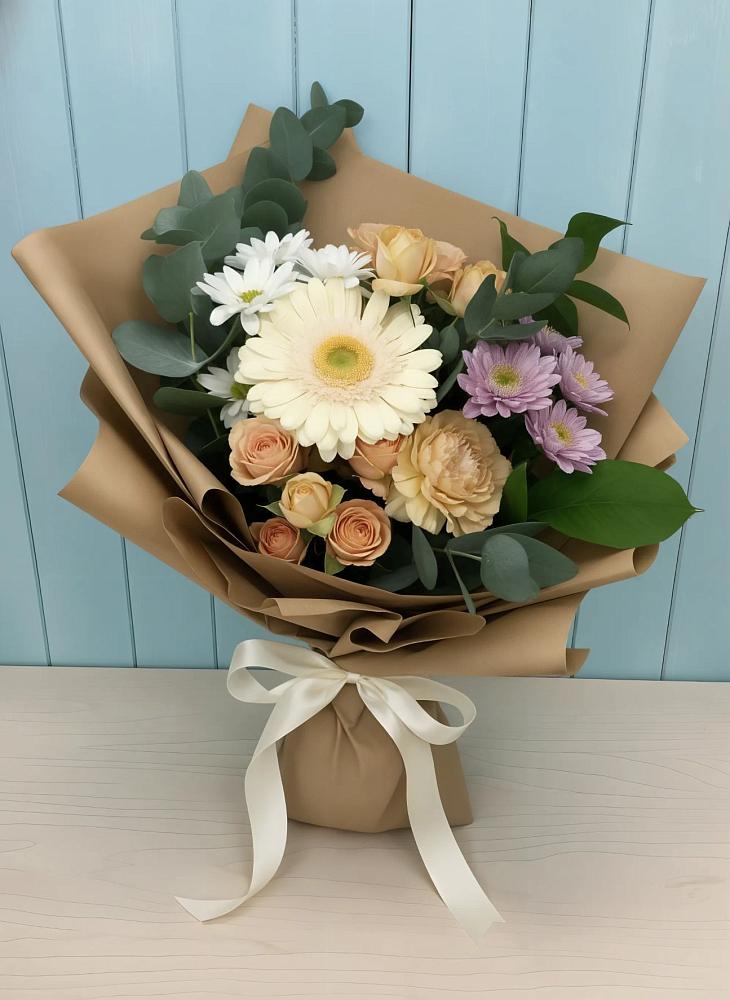 Букет цветов из: Герберы и Хризантемы в Черге
