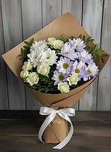 Букет цветов из:  Хризантемы и Розы #REPLACE_PRED# Черге