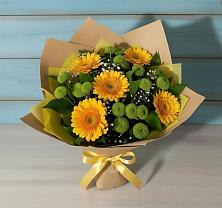 Букет цветов из:  Герберы и Хризантемы в Черге