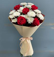 Букет цветов из:  Розы и Хризантемы в Черге