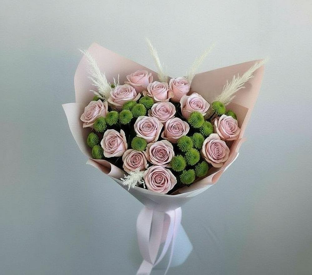 Букет цветов из: Розы и Хризантемы в Черге