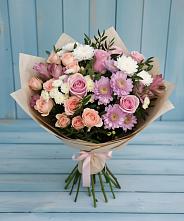 Букет цветов из:  Хризантемы, Розы и Альстромерии в Черге