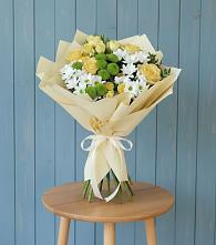 Букет цветов из:  Хризантемы и Розы #REPLACE_PRED# Черге